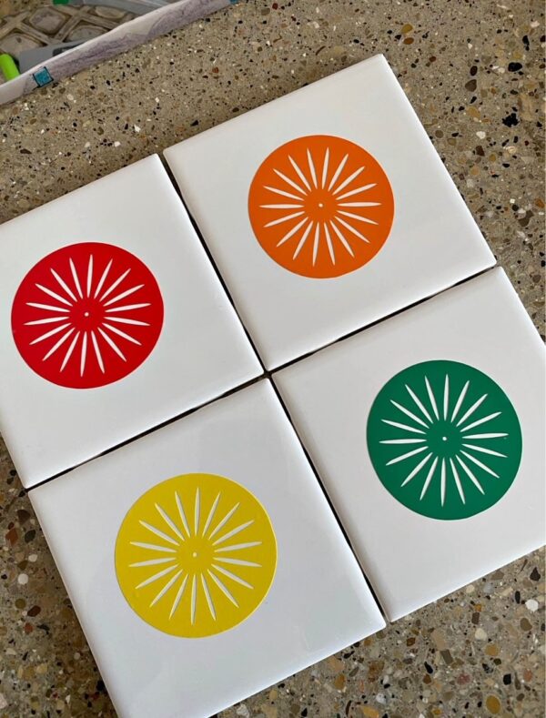 Iconic Memorial Union Sunburst Coasters -mindyKNOWS Wisconsin