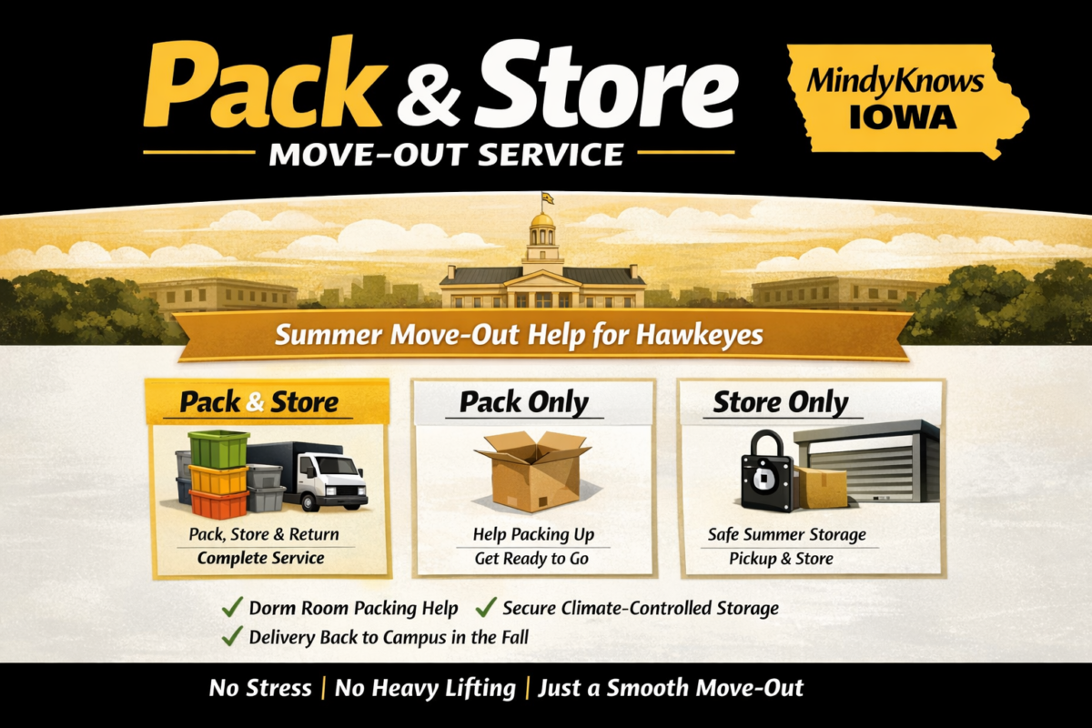 Move Up Store Pack and Store – Move Out Service – mindyKNOWS Iowa • mindyKNOWS